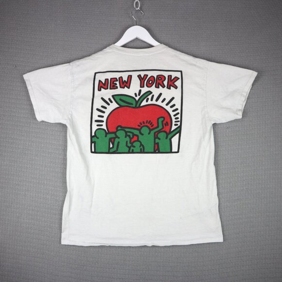 Keith Haring New York City Graphic Tee Mens Large - Picture 1 of 8